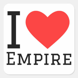 I love empire square sticker
