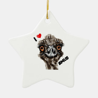 I LOVE EMUS CERAMIC TREE DECORATION