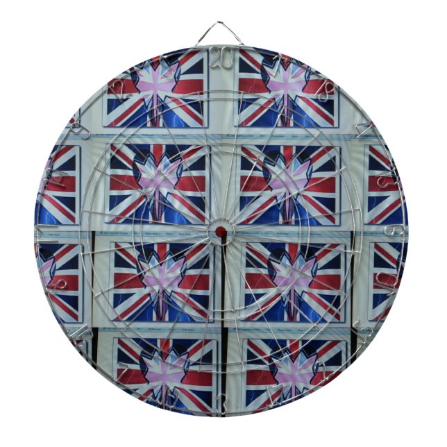 I Love England Art Print Dartboard (Front)