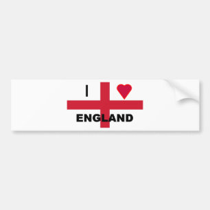 I Love England Bumper Sticker