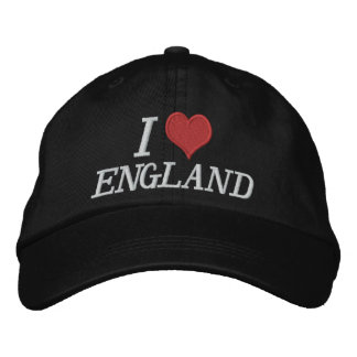 I Love England Embroidered Hat