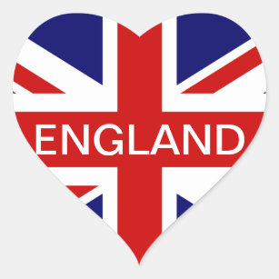 I love England stickers   British union jack flag