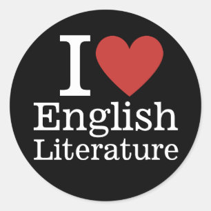 I ❤️ Love English Literature for Faculty/Students Classic Round Sticker