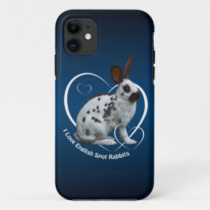 I Love English Rabbits iPhone 5 Case (Blue/Black)