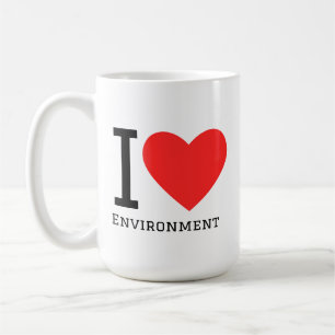 I love environment square sticker coffee mug