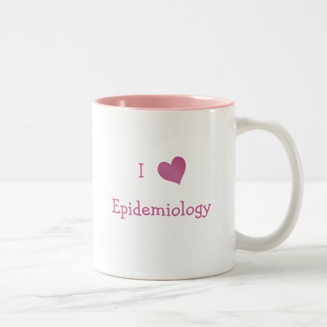 I Love Epidemiology Two-Tone Coffee Mug (Right)