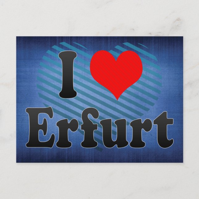 I Love Erfurt, Germany Postcard (Front)