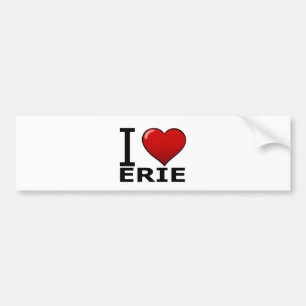 I LOVE ERIE,PA - PENNSYLVANIA BUMPER STICKER