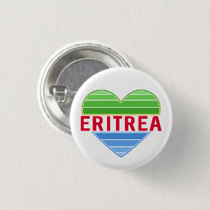 I Love Eritrea, Eritrean Heart 3 Cm Round Badge
