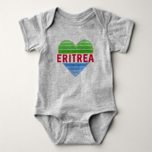 I Love Eritrea, Eritrean Heart Baby Bodysuit