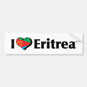 I Love Eritrea Flag Bumper Sticker