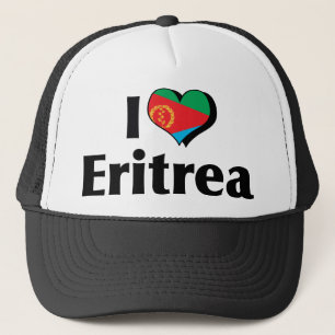 I Love Eritrea Flag Trucker Hat