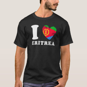 I Love Eritrea Heart Flag Eritrea T-Shirt