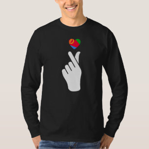 I Love Eritrea With Eritrean Flag In A Heart Hand  T-Shirt