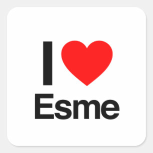 i love esme square sticker