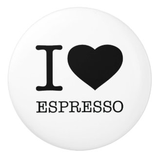 I LOVE ESPRESSO CERAMIC KNOB