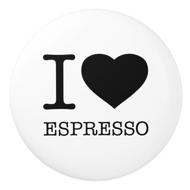 I LOVE ESPRESSO CERAMIC KNOB (Front)