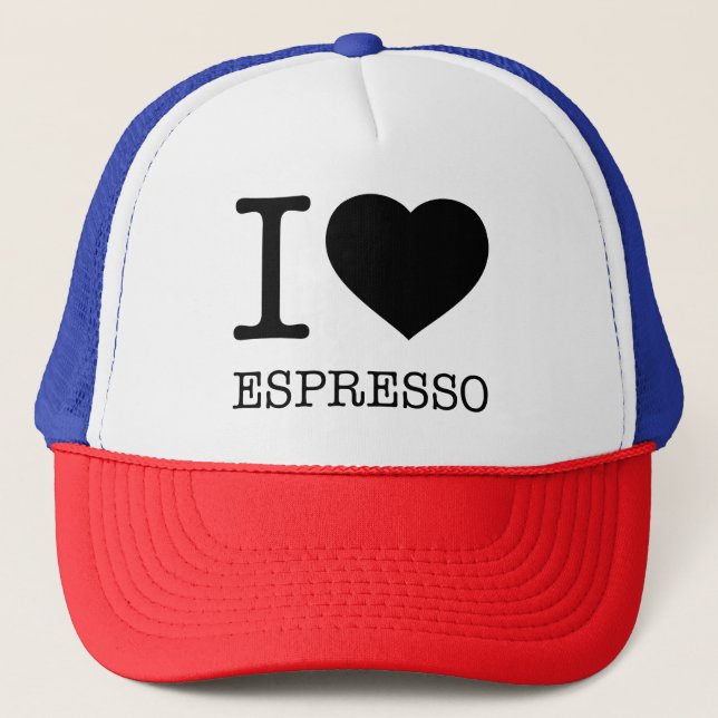 I LOVE ESPRESSO TRUCKER HAT (Front)