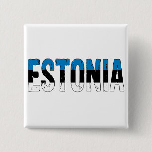 I love Estonia 15 Cm Square Badge