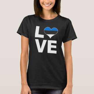 I Love Estonia Heart Flag Estonia T-Shirt