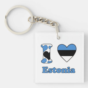 I love Estonia Key Ring