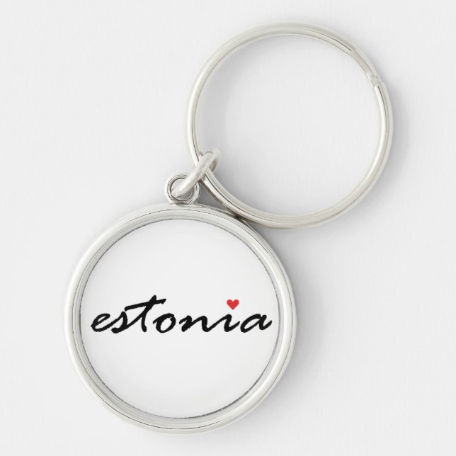 I love Estonia Key Ring (Front)