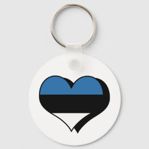 I Love Estonia Keychain