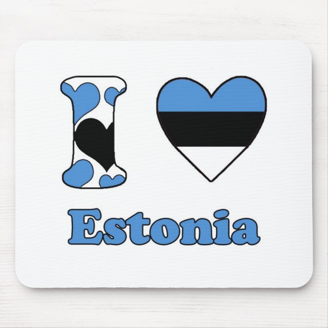 I love Estonia Mouse Mat (Front)