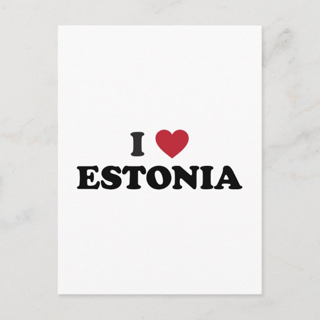 I Love Estonia Postcard (Front)