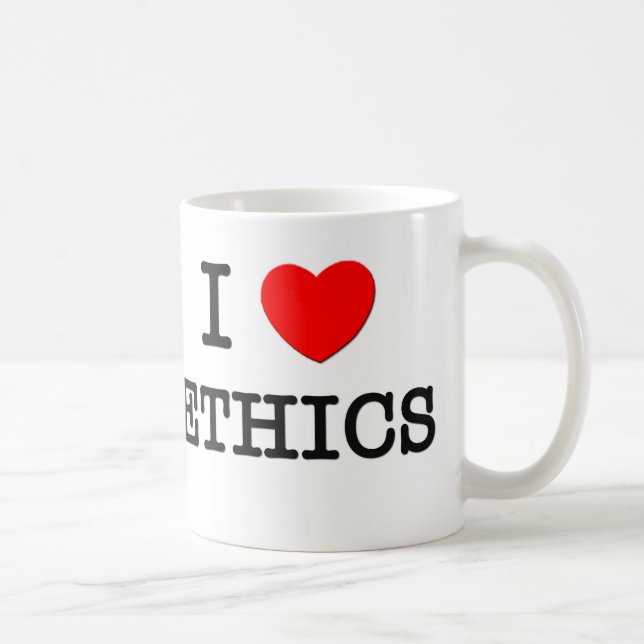 I love Ethics Coffee Mug (Right)