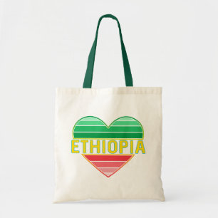 I Love Ethiopia, Ethiopian Heart Tote Bag