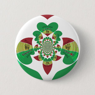 I Love Ethiopia – Heartfelt Rasta Art 6 Cm Round Badge