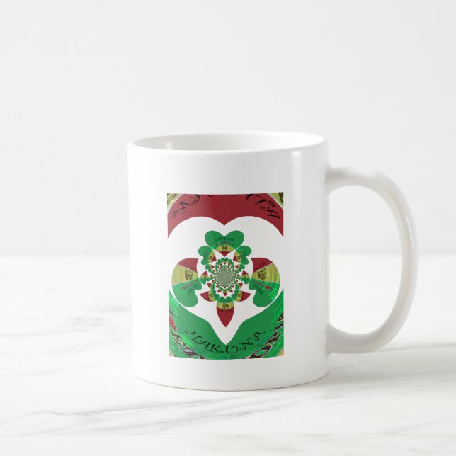 I Love Ethiopia Kaleidoscope – Heartfelt Rasta Art Coffee Mug (Right)