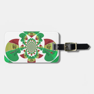 I Love Ethiopia Kaleidoscope – Heartfelt Rasta Art Luggage Tag
