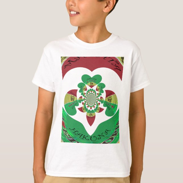 I Love Ethiopia Kaleidoscope – Heartfelt Rasta Art T-Shirt (Front)