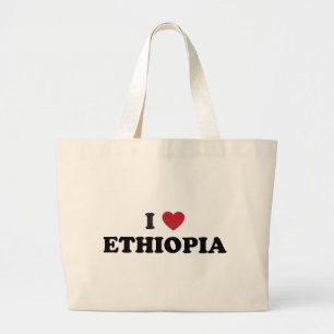 I Love Ethiopia Large Tote Bag