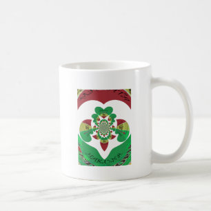 I love Ethiopia Lovely Hearts Flag National Colour Coffee Mug
