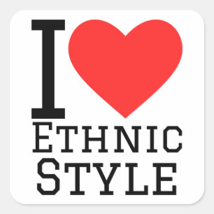I love ethnic style square sticker