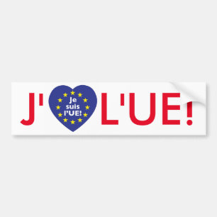 I love EU! Bumper sticker in French.