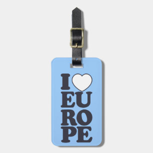 I LOVE EUROPE custom luggage tag