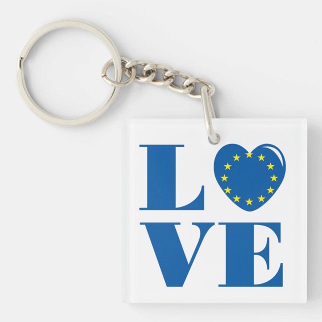 I love European Union Key Ring (Front)