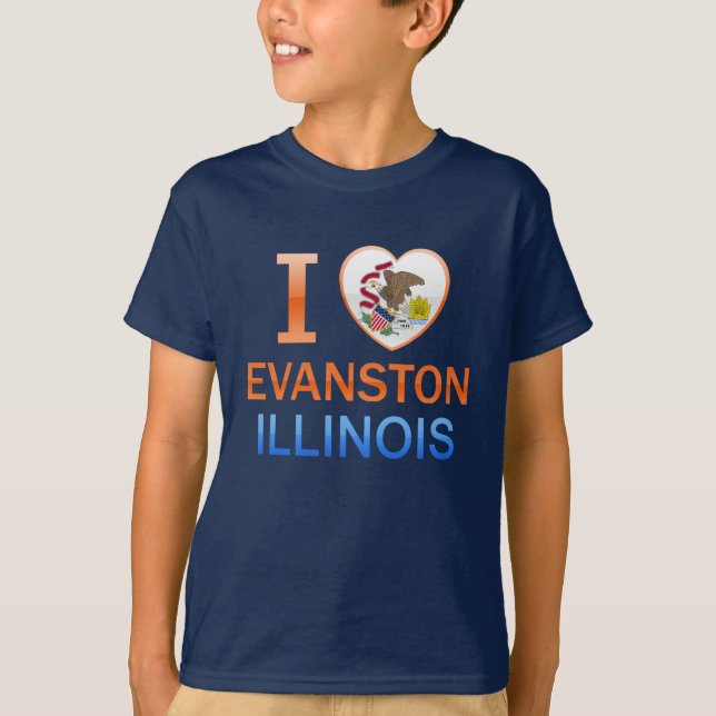 I Love Evanston, IL T-Shirt (Front)