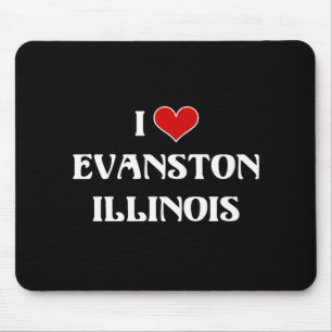 I Love Evanston, Illinois Mouse Mat