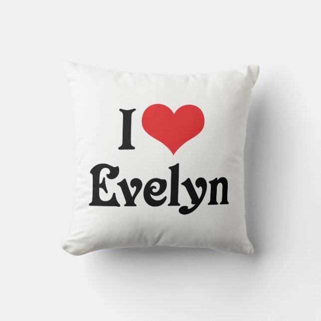 I Love Evelyn Cushion (Front)