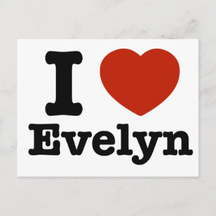 I love Evelyn Postcard
