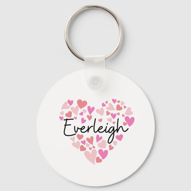I love Everleigh Key Ring (Front)
