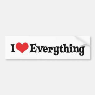 I Love Everything Bumper Sticker