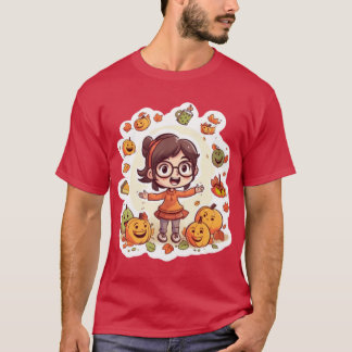 I Love Everything FallCute Chibi Design Oversized T-Shirt