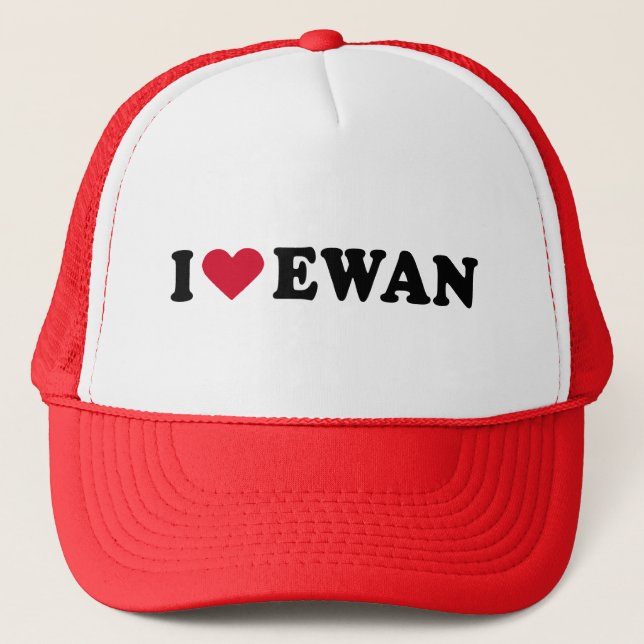 I LOVE EWAN TRUCKER HAT (Front)