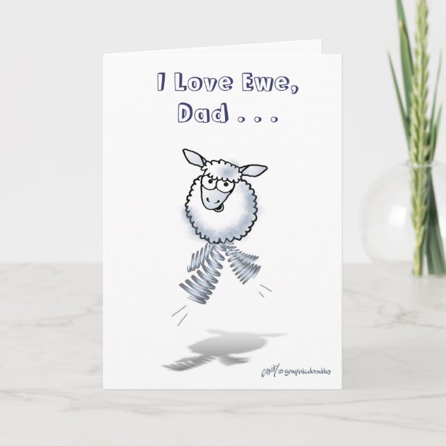 I Love Ewe, Dad . . . Card (Front)